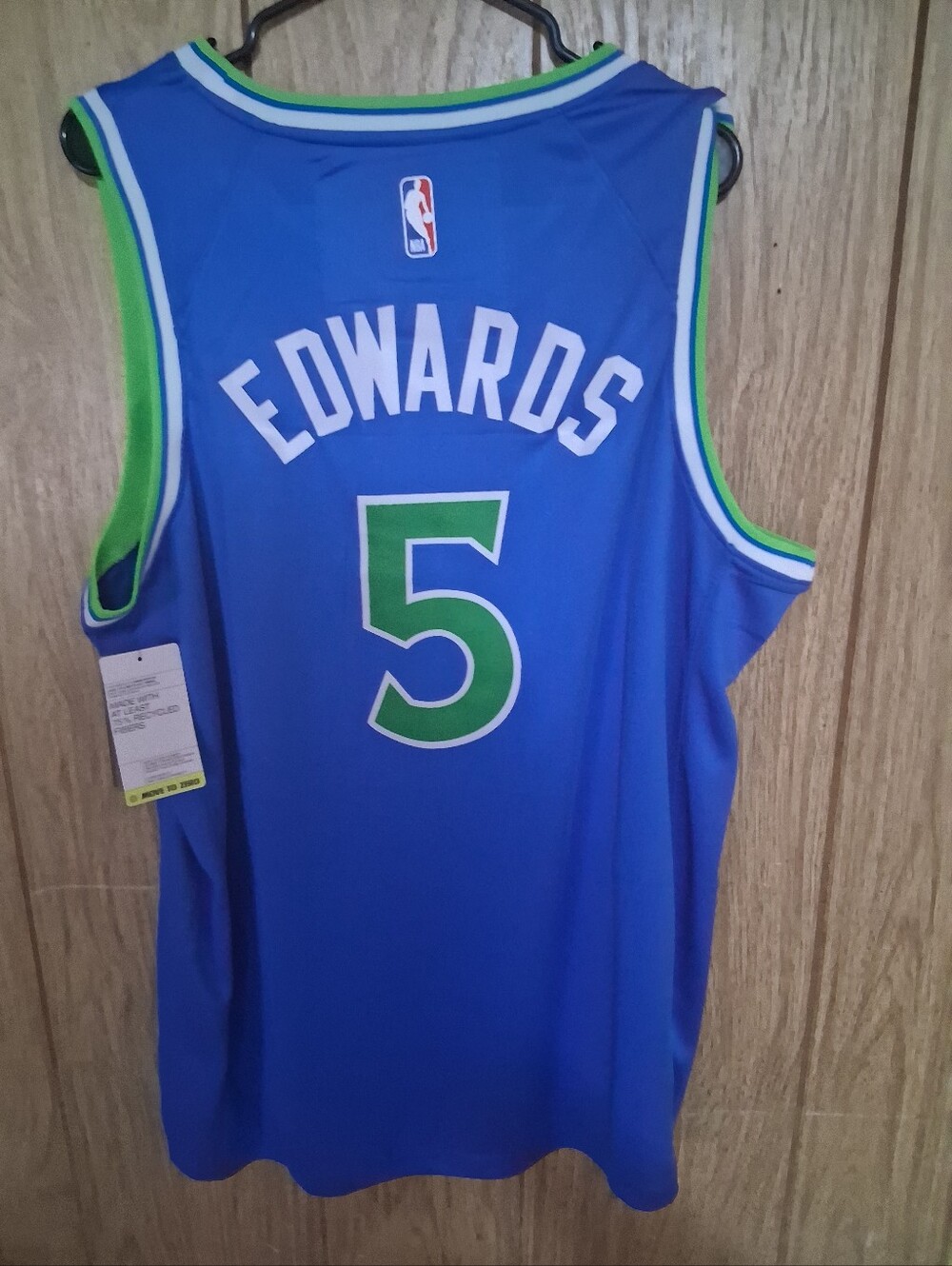 Mystery Sports Card With Anthony Edwards Minnesota Timberwolves Icon XL Jersey